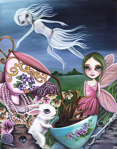"A Ghost Flew Over the Tea Party" Art Print