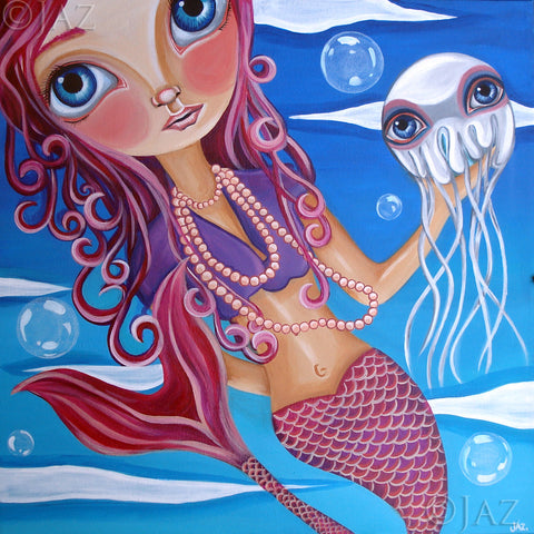 "A Jellyfish Friend" Art Print