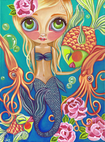 "Aquatic Mermaid" Art Print