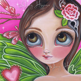 "Pink Dragonflies" Art Print