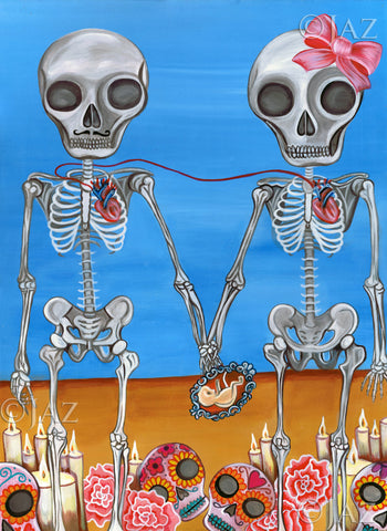 "The Two Skeletons" Art Print