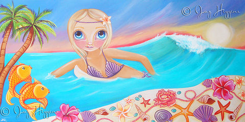 "Sunset Surfer" Art Print